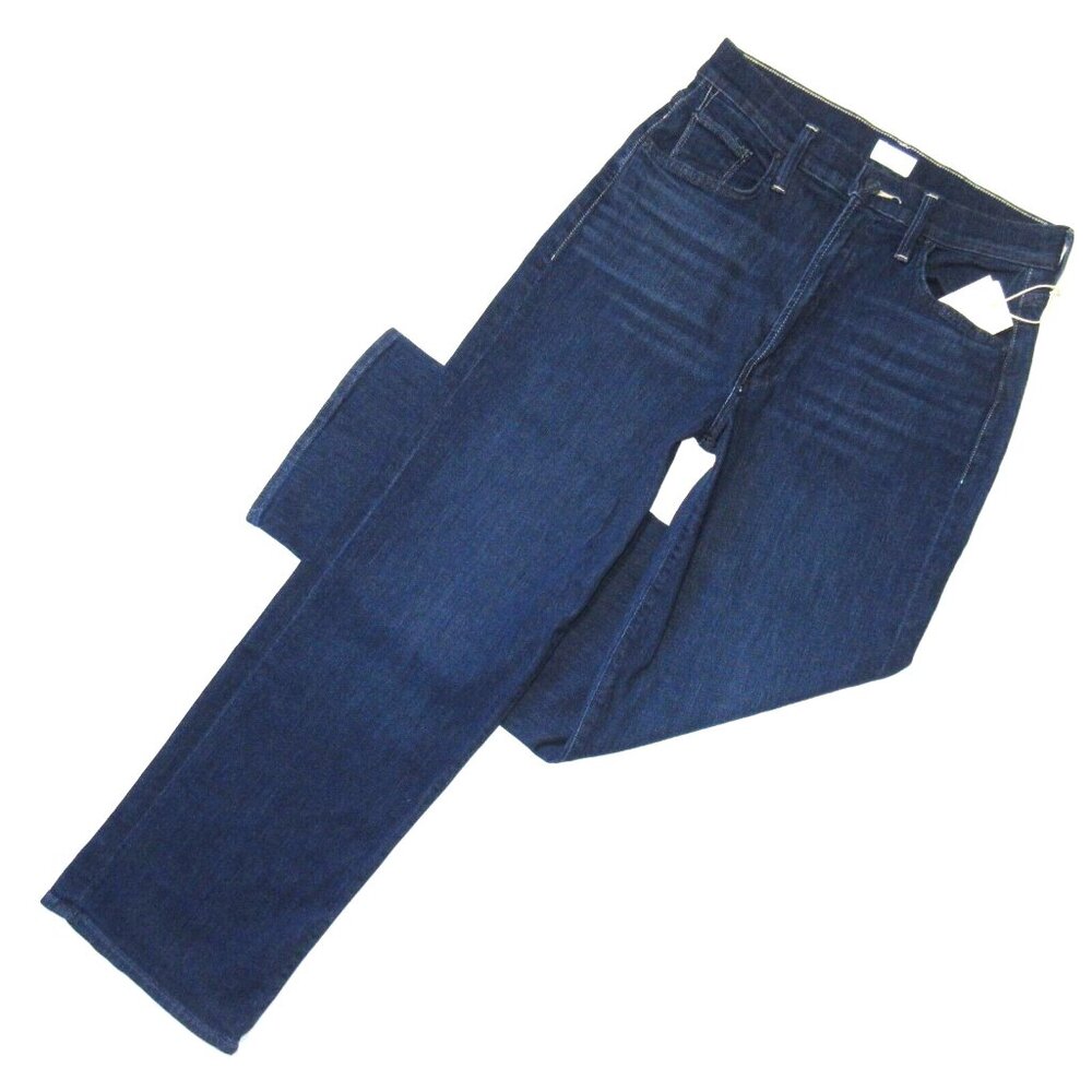 MOTHER Women's Dark Blue Straight-Leg Jeans